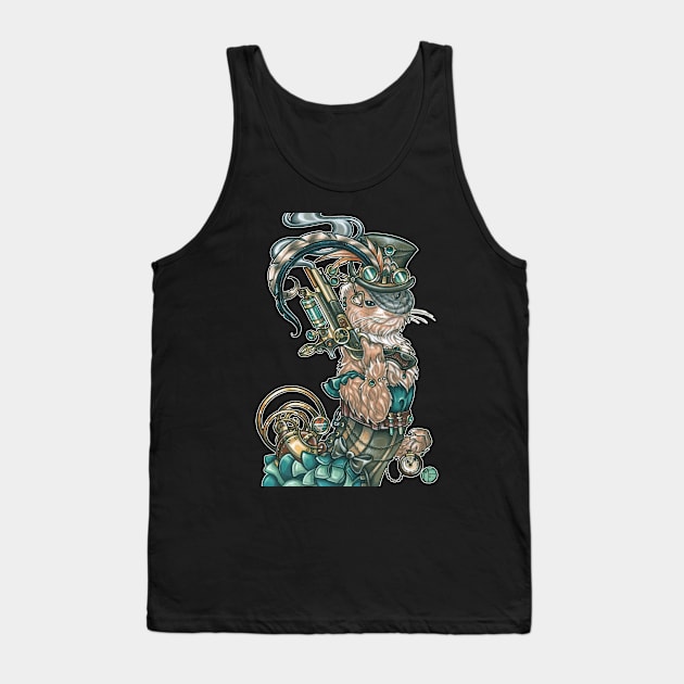 Steampunk Ferret Clara The Bounty Hunter Tank Top by Nat Ewert Art